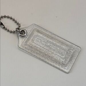 Coach Acrylic Silver Glitter Hang Tag